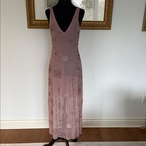 Elegant Mauve Sleeveless Dress
